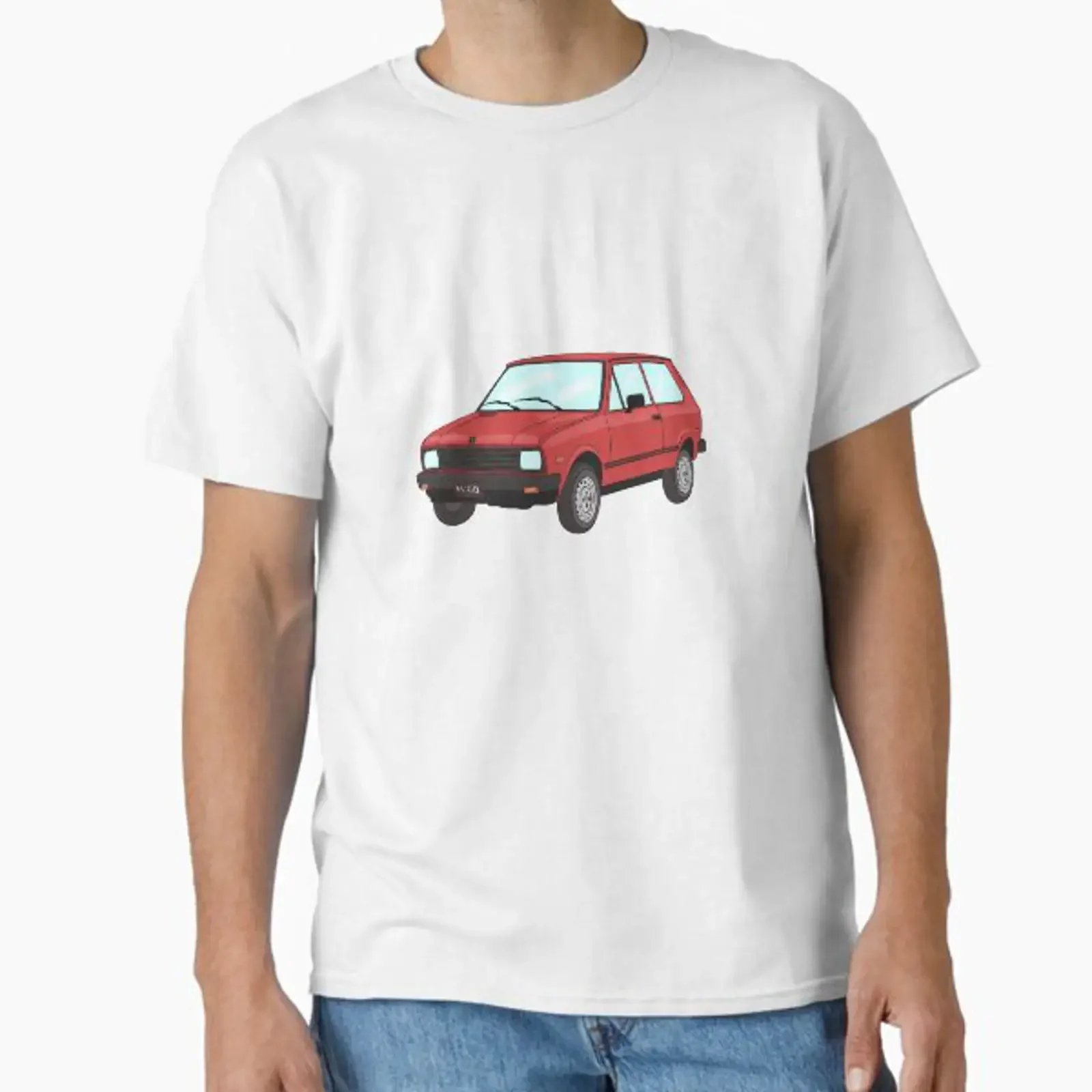Camiseta Yugo GV estilo clásico diseñada y vendida por Milica Nikolic, estilo vintage lavado, suave, transpirable, unisex, elegante para hombre