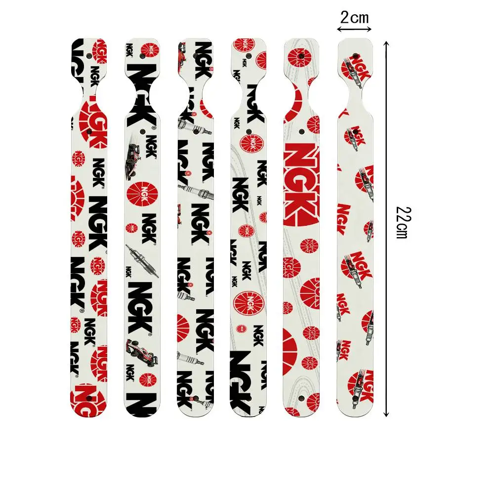 Fashion For NGK Soft PU Leather Motorcycle Keychain Lightweight Key Holder For Scooter Racing