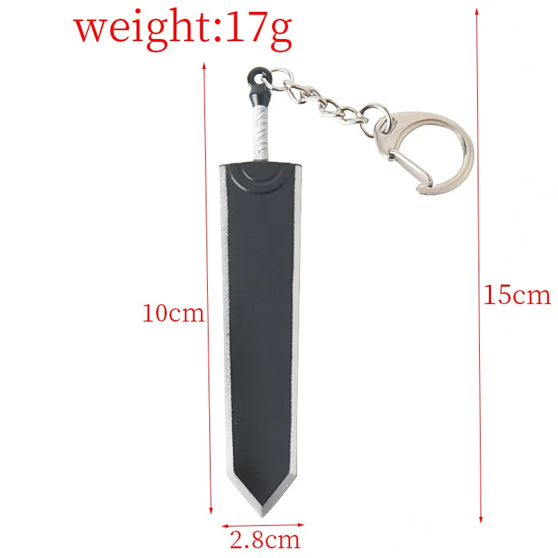 Game Final Fantasy 7 VII Remake Sword Keychain Zack Fair Weapon Cloud Strife Buster Sword Pendant Keyring Unisex Cosplay Prop