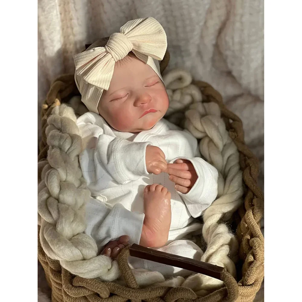 

18inch Reborn Baby Doll Levi Newborn Baby Size Bebe Reborn Dolls Same as Pictures Hand Painted 3D Skin with Visible Veins