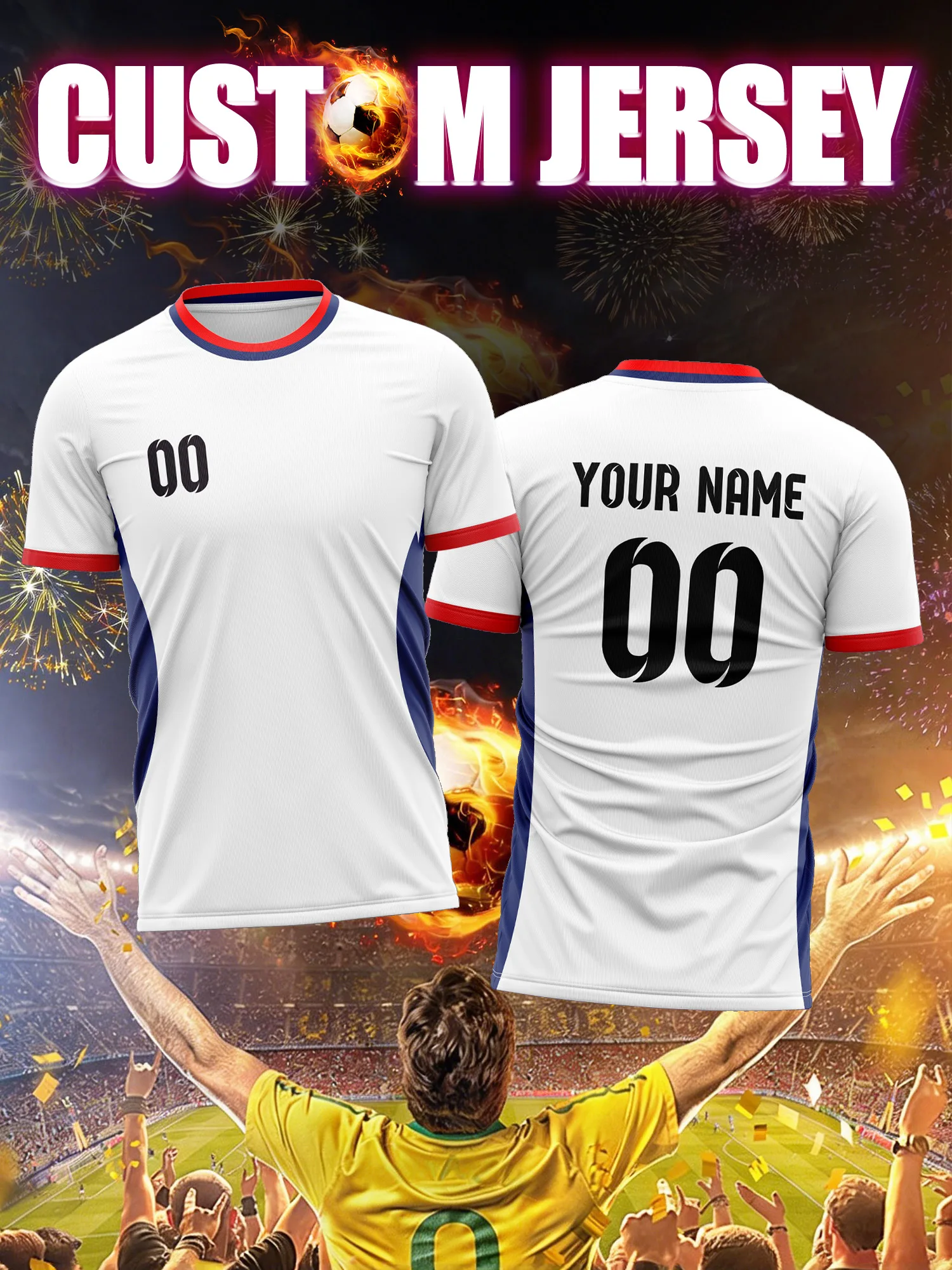 

Новая спортивная футболка с V-образным вырезом 2026 года – с возможностью нанесения имени и номера, быстросохнущая, дышащая, удобная, для повседневной носки, спортзала, бега