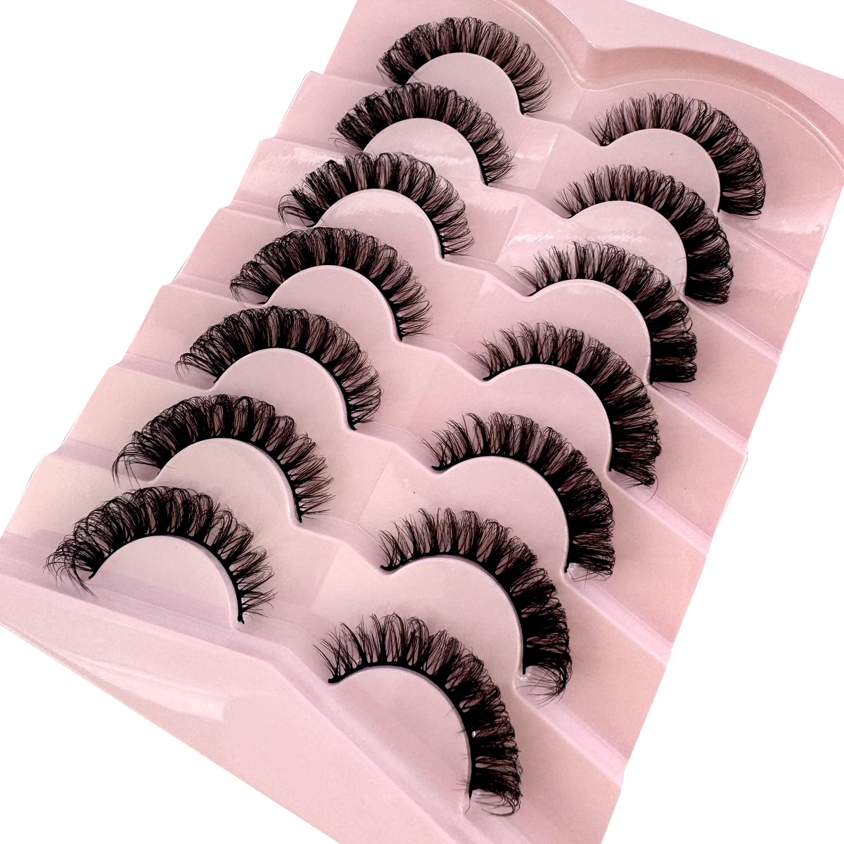 5/7 Paar russische Streifenwimpern, flauschige künstliche Nerzwimpern, Wispy-Wimpern für einen natürlichen Look, dicke, voluminöse künstliche Wimpern, lockige künstliche Wimpern – Detail 38