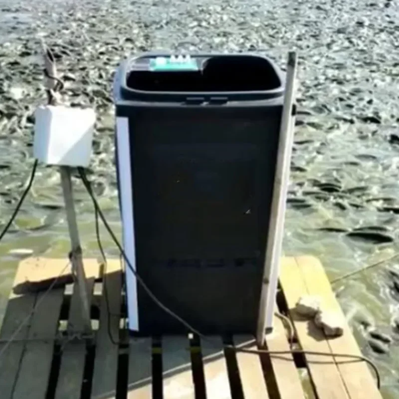 Upgrade Fishpond Feeder Automatic High-speed Bait Feeder Large Capacity Timing Fish Feeder