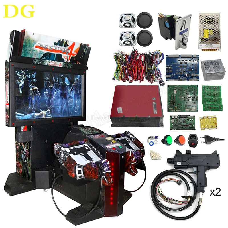 Mainboard DIY kit with guns/mainboard/Vibration Board etc For House Of The Dead 4 Coin Operated Simulator Gun Shooting Arcade