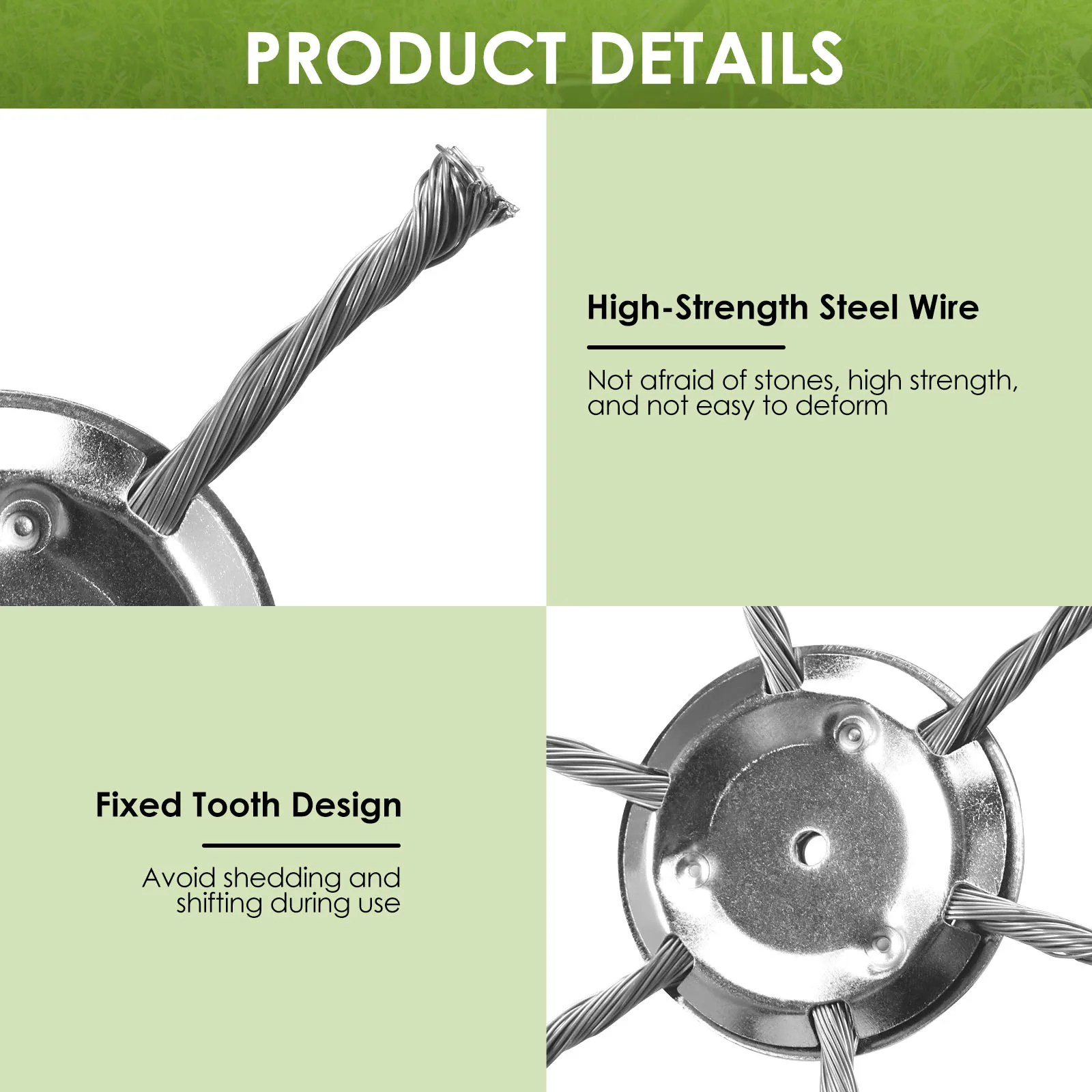 4Pcs 6 Inch Weed Brush Head Lawn Mower Blade Grass Cutter Garden Lawn Trimmer Power Weeding Tool Replacement Blades