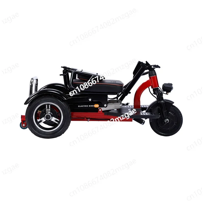 

3-колесный электрический трехколесный велосипед для взрослых, 48 В, 300 Вт, складной трехколесный электрический самокат для пожилых людей, 8-дюймовые мобильные самокаты для инвалидов