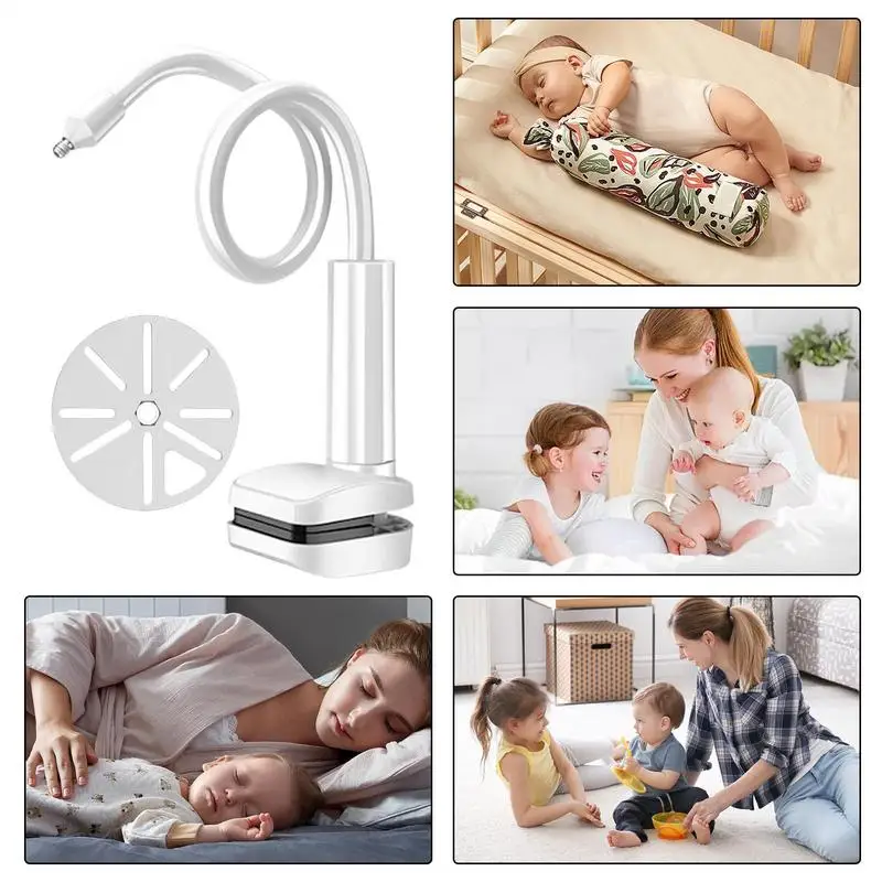 Soporte para Monitor de bebé, soporte para cuna, soporte de brazo largo, abrazadera de Clip Flexible para cuna de guardería, estante de cocina y baño