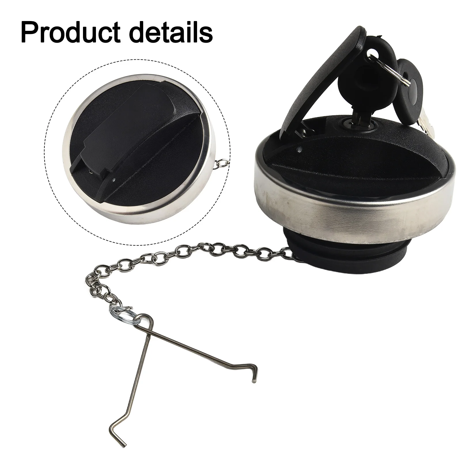 1PCS Fuel Petrol Locking Tank Filler Cap W/ 2 Lock Keys+chain For SCANIA 4 R For P T-G For Trucks Plastic Car Accessories