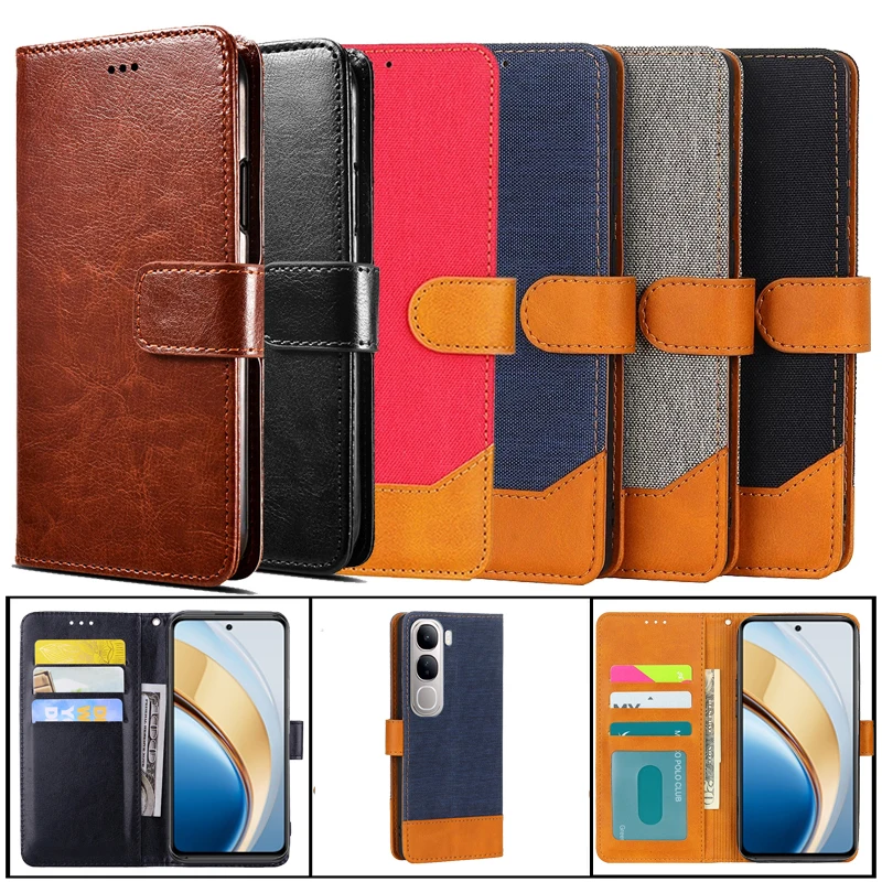 For чехол на Vivo Y18t Y18 Y18s Y18e Y18i Case Leather Wallet Capa Phone Cover For Fundas De Teléfono Vivo Y03t Y03 V2332 Hoesje