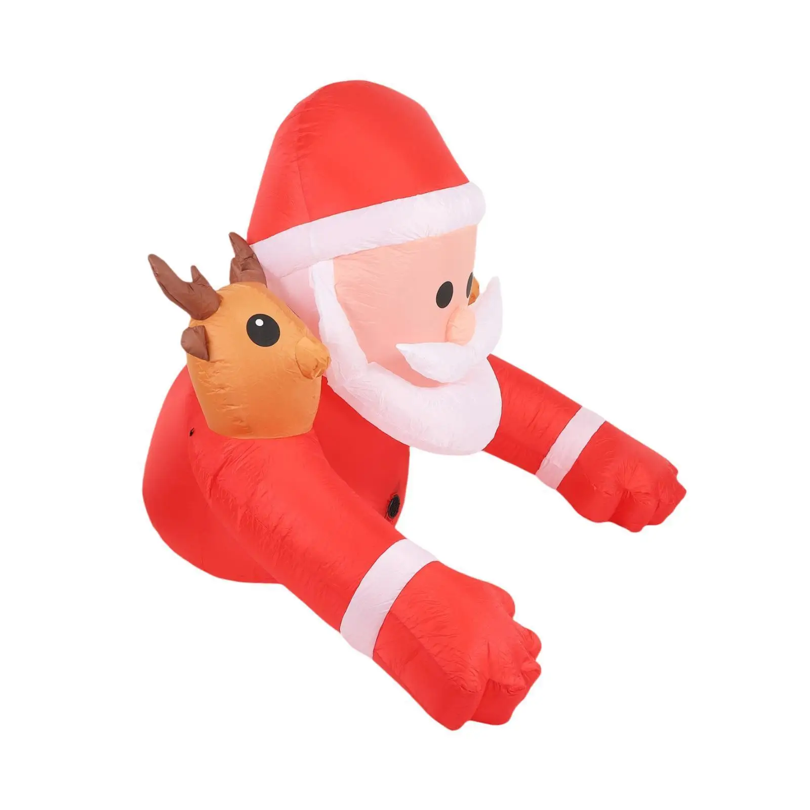 Christmas Inflatable Santa Claus Party Supplies Gift Funny Props Ornament Outdoor Decoration for Roof Indoor Outside Garden Yard