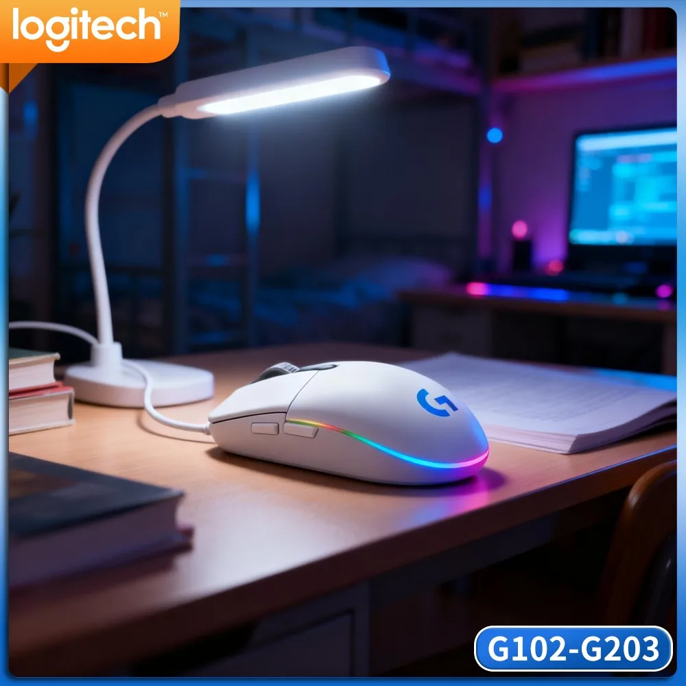 Logitech G102 Wired Gaming Mouse, 20M Click Lifespan, 6 Customizable Keys, RGB Lighting For Gamers