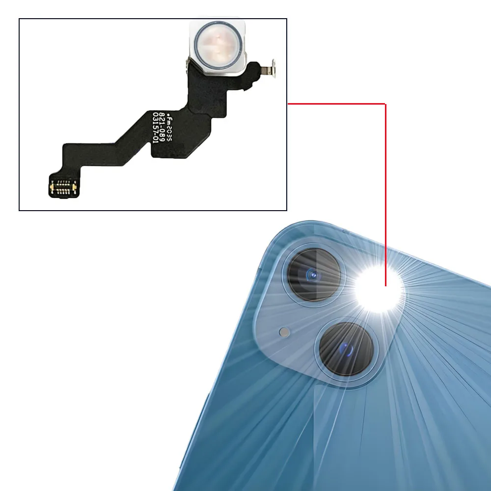 Flash Light Replacement For iPhone 12 13 14 15 Plus Mini Pro Max LED Flashlight Flex Cable