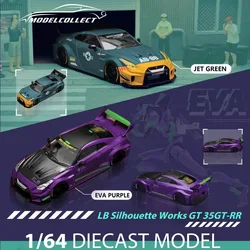 **Pre Sale** Model Collect 1:64 LBWK GTR R35 Silhouette RR Jet Green Purple Diecast Diorama Car Miniature Carros Toys