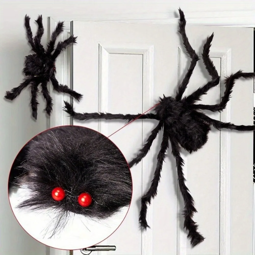 

5PCS 30(s)/75cm(L) Black Spider Halloween Decoration Haunted House Prop Indoor Outdoor