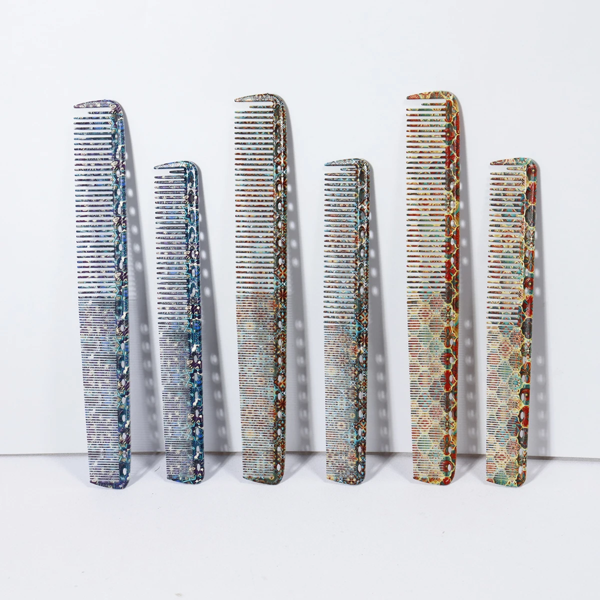 

2 комплекта расчесок для укладки волос с красочным леопардовым принтом, двусторонняя расческа, расческа из углеродного волокна, специально для париков из натуральных волос.