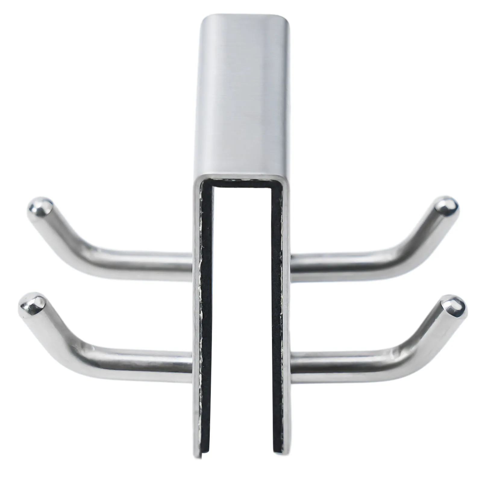304 Stainless Steel Shower Door Hooks with Sponge Pads Convenient Towel Holder No Drilling Needed for Glass Doors