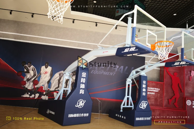 Stunity Newest Modified FIBA Approval Intelligent Basketball Backstop Stand