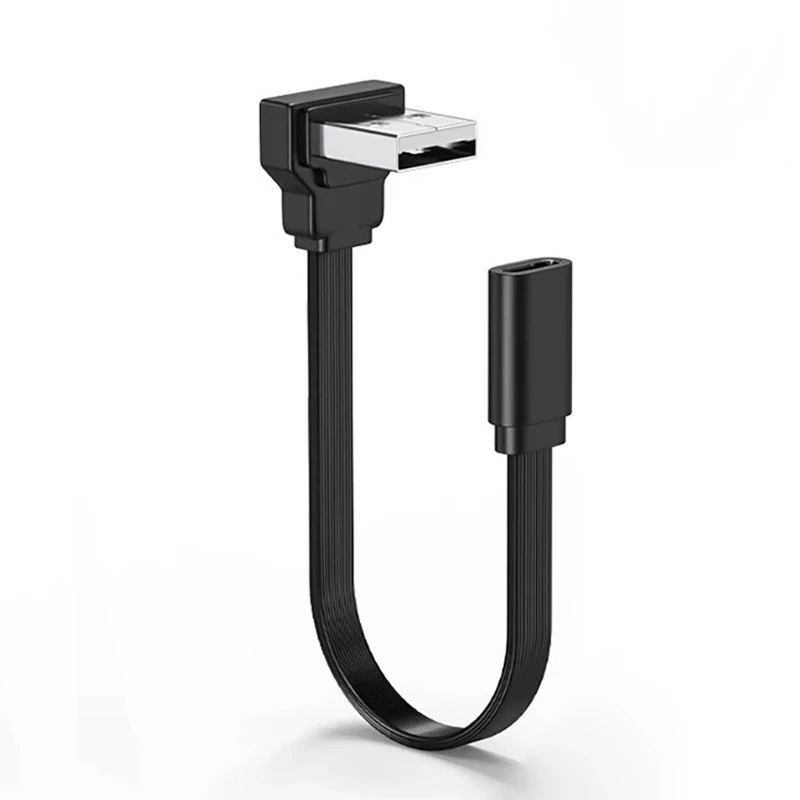 كابل محول من النوع C أنثى إلى USB 2.0 سلك سيليكون نحيف 1.5 مم لتوفير 2A فعال