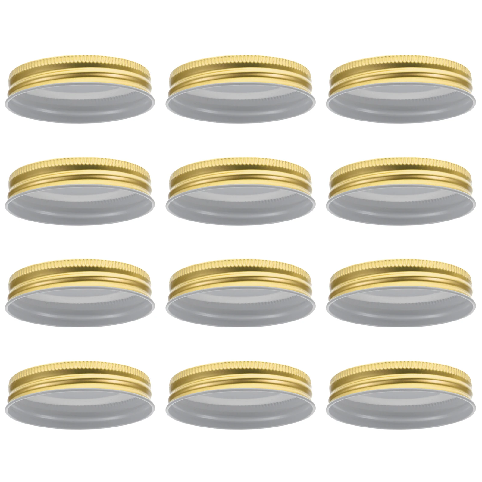 

12pcs Jar Lids 70mm Rose Gold Tinplate Covers Leakproof Sturdy Reusable Sealing Canning Lids for Tea Coffee for Home