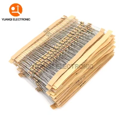 Kit de Resistor de Filme de Carbono, 1% Resistance Assorted Set, 1R - 1M Ohm, 0,25 W Sample Pack, 860Pcs, 1, 4W, 43 Valores, X20 Pcs