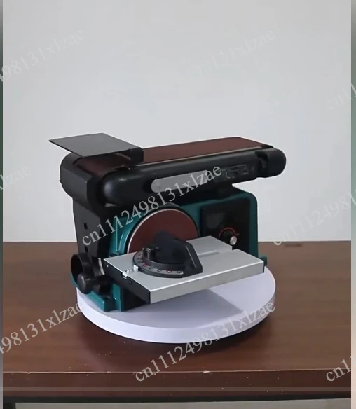 Small Desktop Sandpaper Sharpener Sand Disc Sanding Belt Machine Woodworking Grinder Industrial Grade Polishing Machine