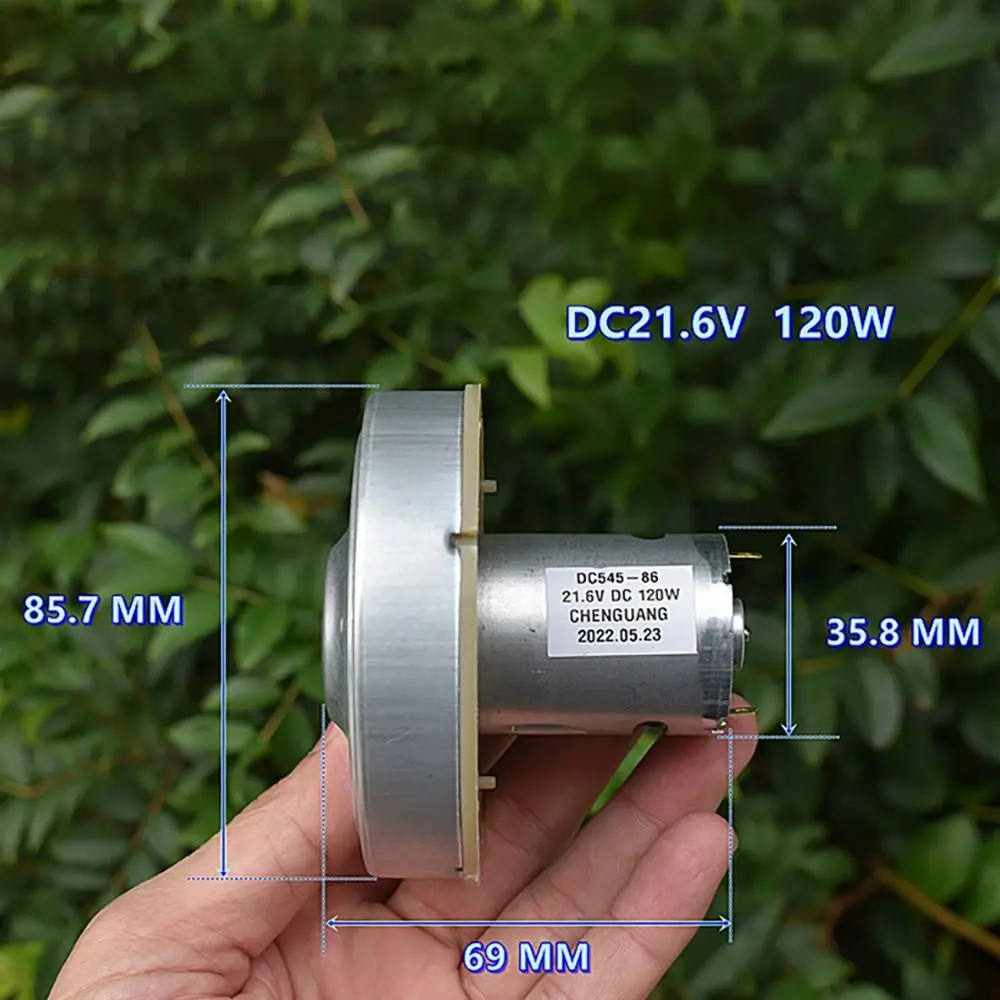 DC 21.6V 120W bezszczotkowy silnik szybki elektryczny ostrze silnik wentylatora urządzenie do czyszczenia domu RS-545 5.2a odkurzacz Turbo wentylator