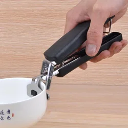 1pc Stainless Steel Bowl Tongs Pot Clamps Scald Proof Pot Clamps With Plastic Handle Household Kitchen Gadget