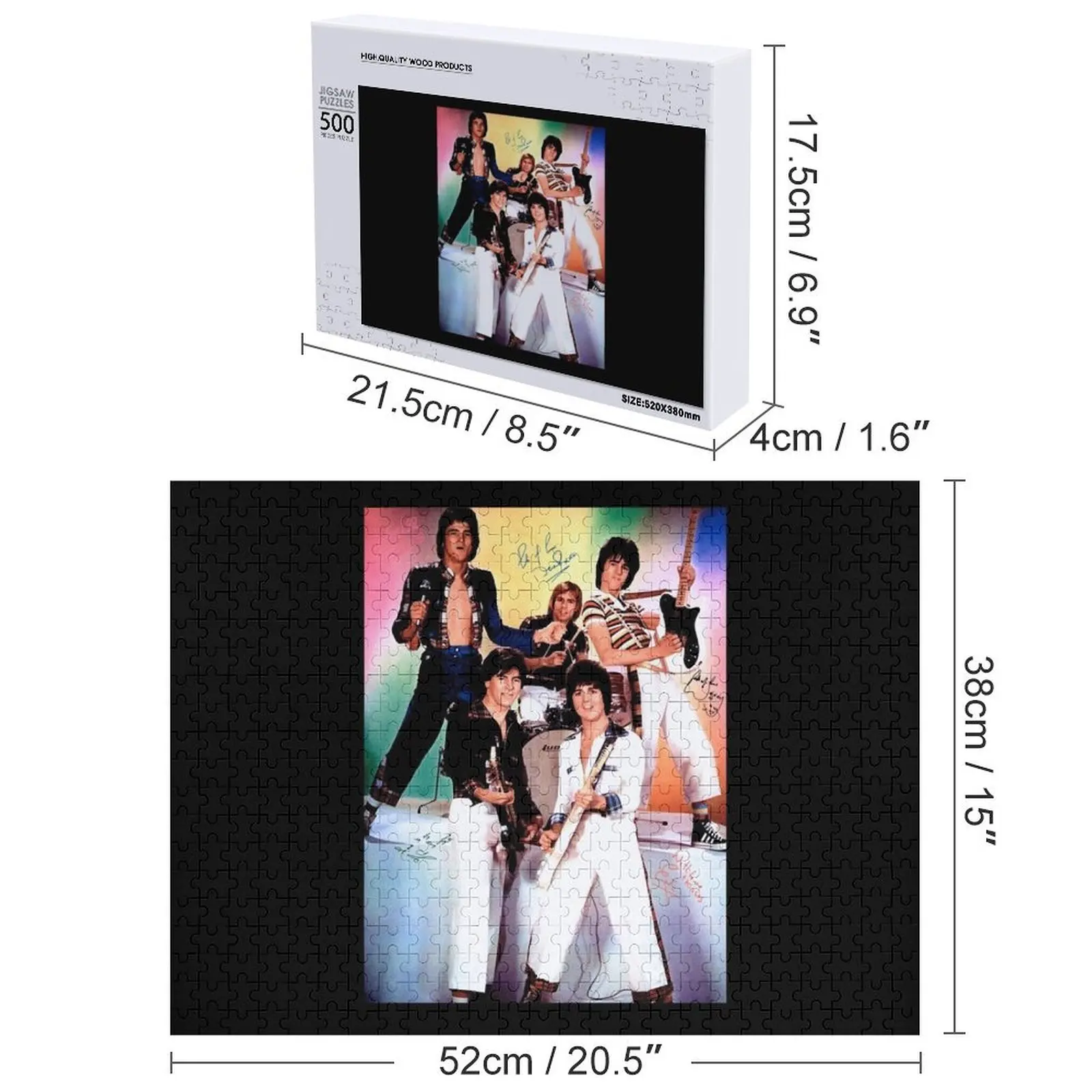 Mais então incrível banda bay city rollers música rock incrível para fãs de música quebra-cabeça de madeira personalizado