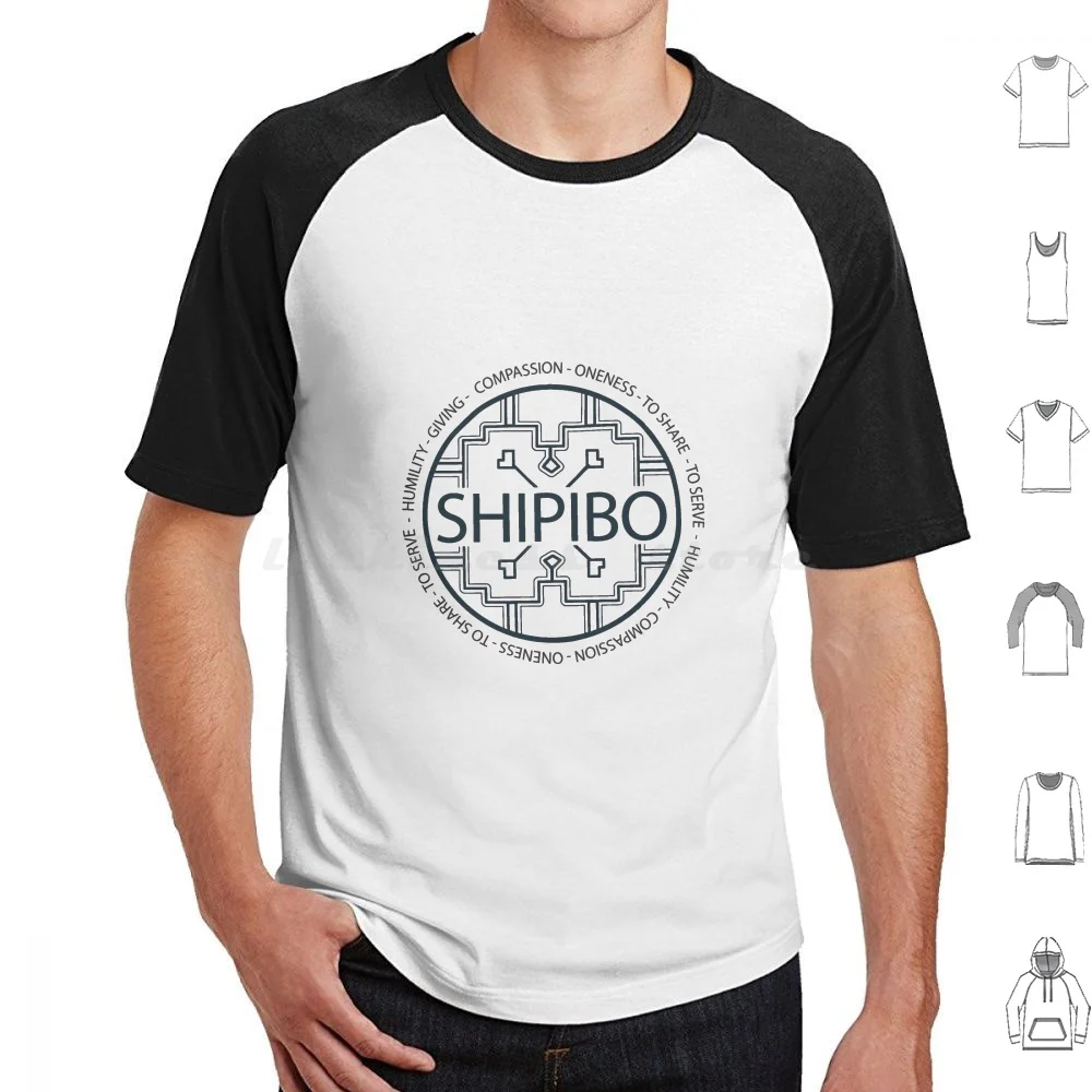 Culture Shipibo Conibo pour le monde. T-shirt grande taille 100% coton Jungle Save Unity Love Community
