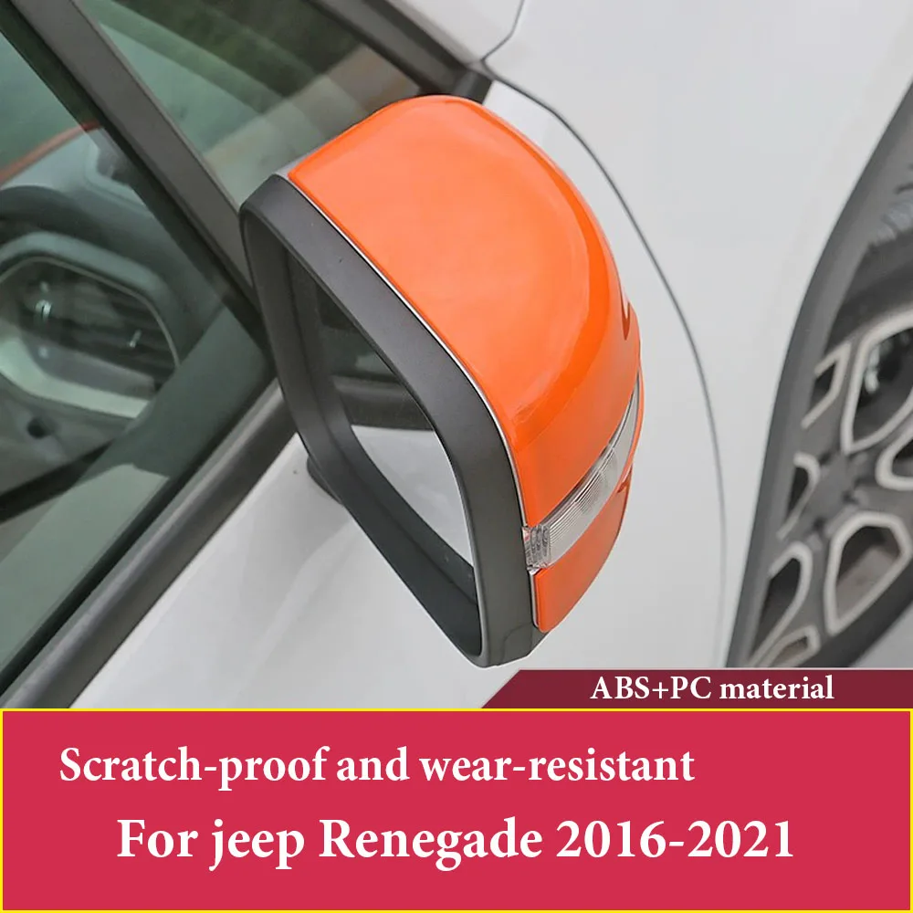 

Side Car Rearview Mirror Cover Trim For Jeep Renegade 2016 2017 2018 2019 2020 2021 Car Accessories ABS Black