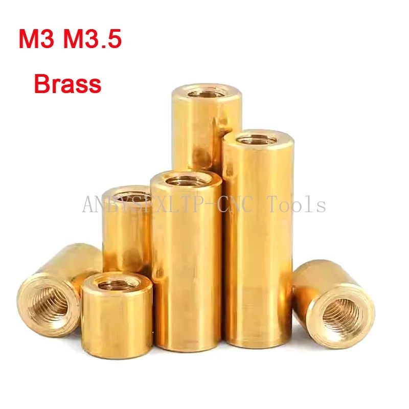 

H62 Brass Round Copper Column Through-Wire Hole Standoff Spacer Column Hand Knob Nuts PCB Motherboard DIY Model Parts M3 M3.5