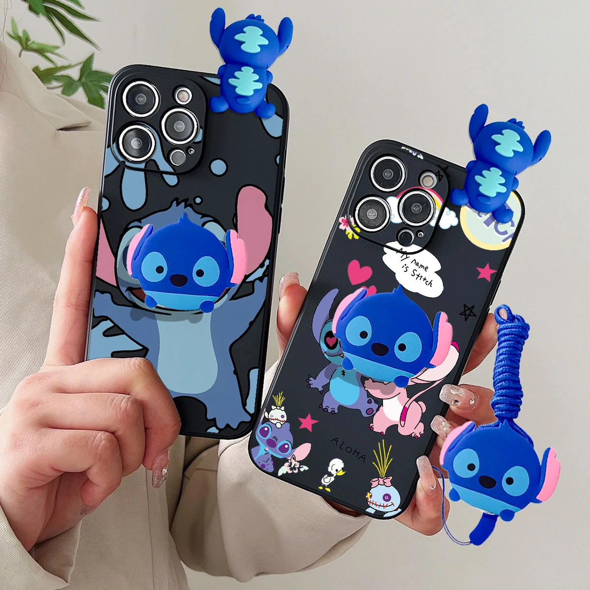 For Huawei Nova 11SE Y72 Honor X6A X7A X7B X8A X5 X9B X8B 90 100 200 lite Kissing Stitch Case With Holder Rope