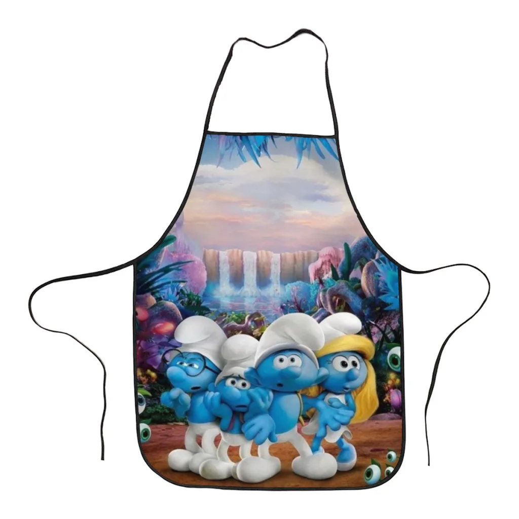 

S-Smurfss Kitchen Women Apron Household Cleaning Composite Pinafore Salon Home Cooking Baking Adult