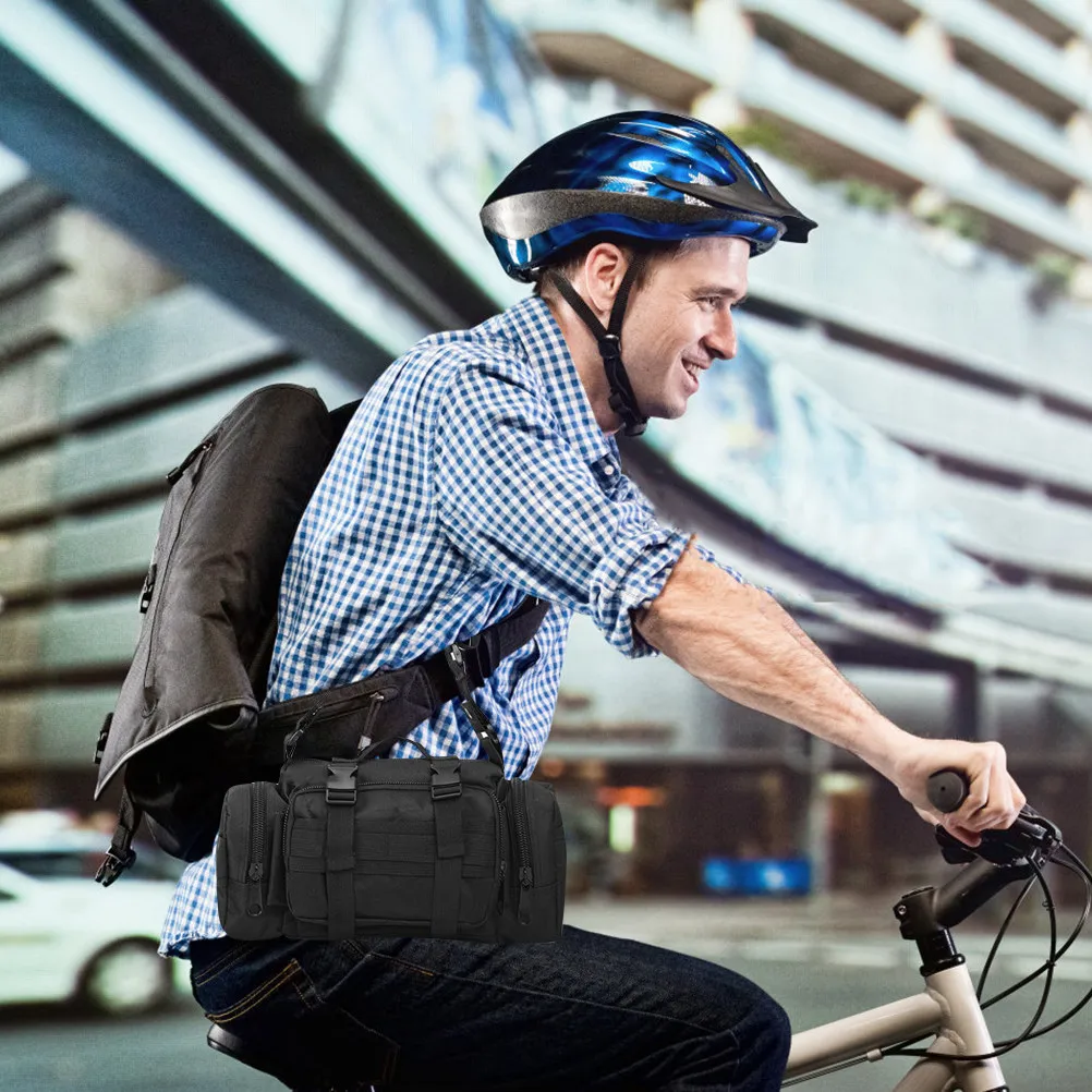 Premium Outdoor Waist Bag High-Class Friction-Resistant Material Easy-Wear Adjustable Portable Crossbody Bag for Climbing Biking