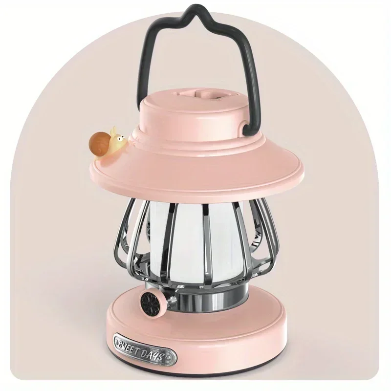 

Antique Brass Camp Light with Dimmable Warm White LED Great for Garden Pathway Lighting