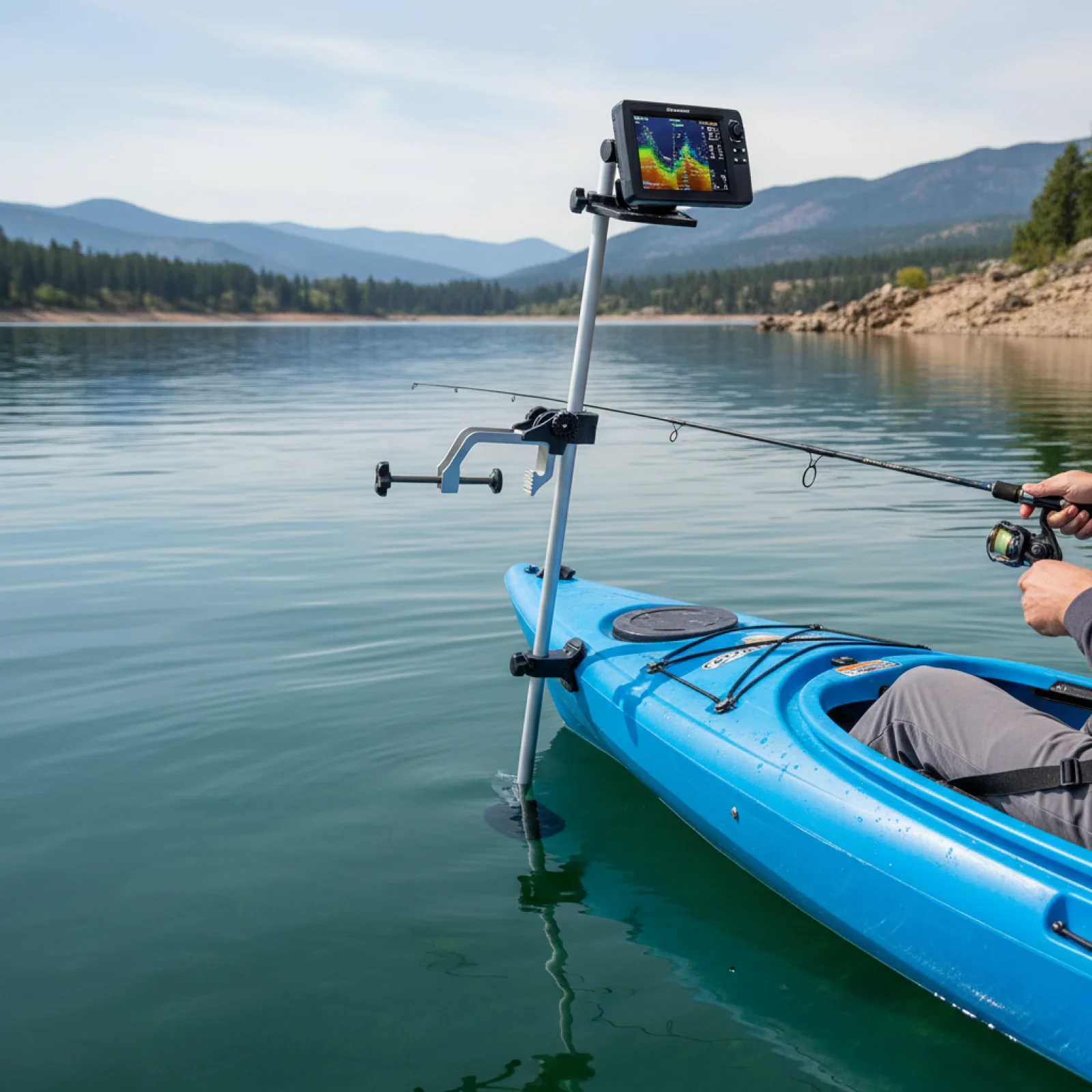 Kayak Fish Finder Mount Versatile Height Adjustable Fittings High Performance Simple Installation Repair Parts Aluminum Alloy