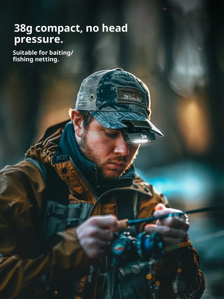 LEM L200/L300 Powerful Headlamp Outdoor Climbing Head Lamp Flashlight 500mAh/800mAh Rechargeable Fishing Head Torch With Hatclip