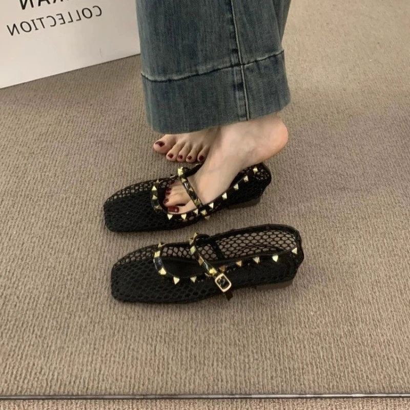 NONE Mary Jane Sandals Beige 4