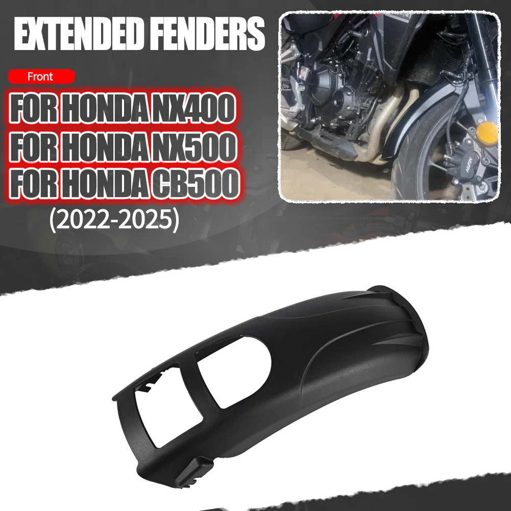 

New Motorcycle Accessories Front Mudguard Fender Extender Extension For For Honda NX400 NX500 CB500X 2022 2023 2024 2025