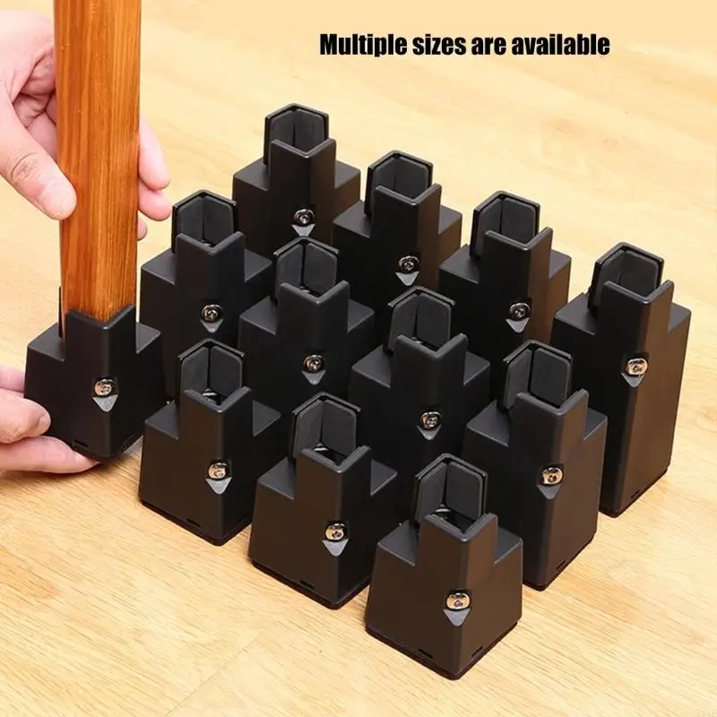 

581E Pack of 4 Bed Risers 2Inch Furniture Lifters For Sofa Table Desk Chair Storage