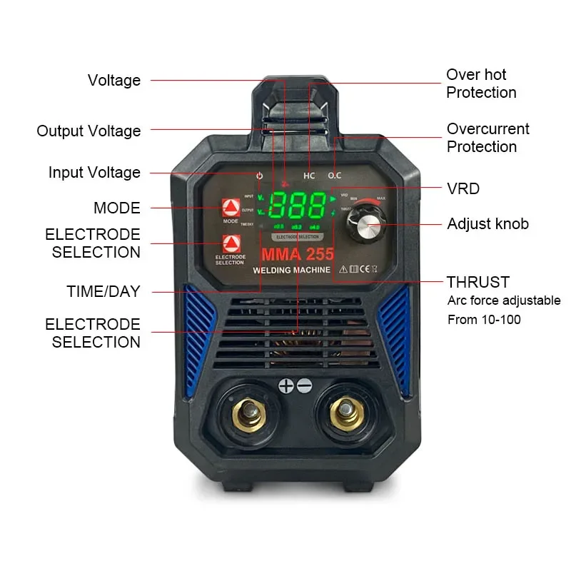 Inverter MMA200 Portable Arc Welders IGBT Technology Full Digital Control Easy Welding Special Design For First Level Welder