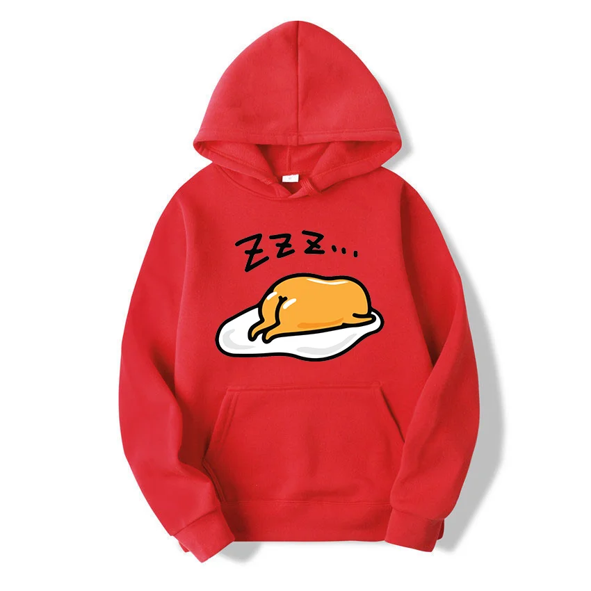 Sanrio Gudetama Men Women Hoodies Casual Hip Hop Streetwear Long Sleeves Sweatshirts Boys Girls Autumn Tops Coats Sanrio Keroppi