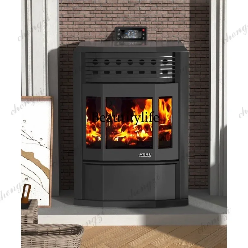 Q181 Rural winter self-built house biomass pellet heating wood stove household indoor smokeless heating stove