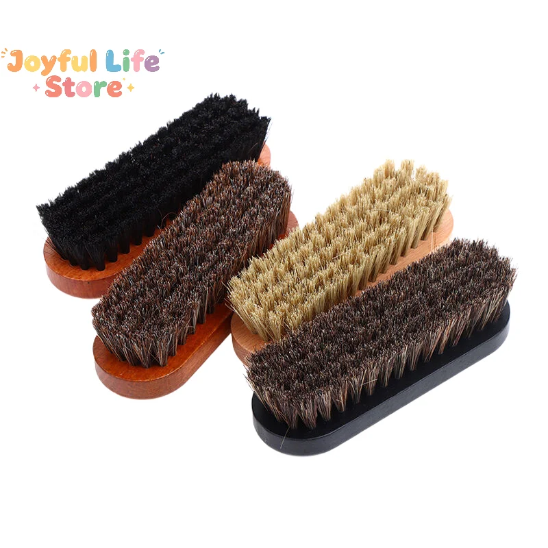 Hot Sale Handle Dashboard Details Polishing And Cleaning Brush Horse Hair Wood Brush Leather Shoe Care And Cleaning Shoe Brush
