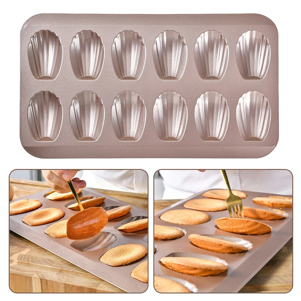 

Stainless Steel Baking Mold,12 Cup Nonstick Mini Cake Pan,Nonstick Madeleines Pan,Shell Shape Cake Pan,Dessert Pastry Pan