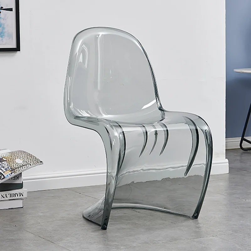 

Acrylic Plastic Dining Chair Phantom Chair Crystal Stool Transparent Beauty Fashion Chair Creative