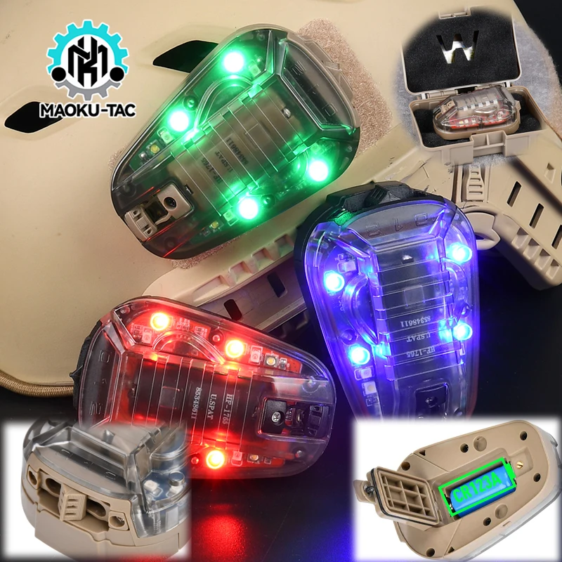 WADSN HEL STAR 6 GEN3 Airsoft Waterproof Fast Helmet Light Red Green Blue IR Strobe Outdoor Survival Safety Signal Flash Lamp