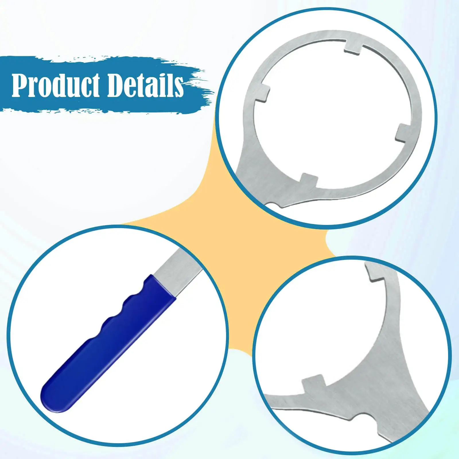 

Water Wrench Hand Tool Comfortable Grip Professional,Convenience Extended Handle with Rubber Wrapping Metal Spanner