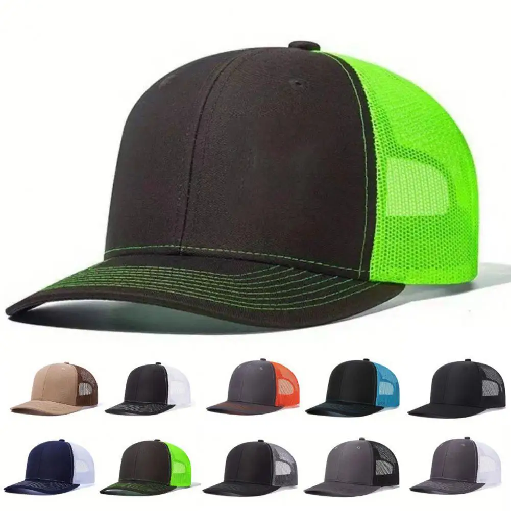 Mesh Trucker Hat for Men Women Retro Mesh Back Baseball Cap Adjustable Breathable Sun Hat for Outdoor Running Golf Кап