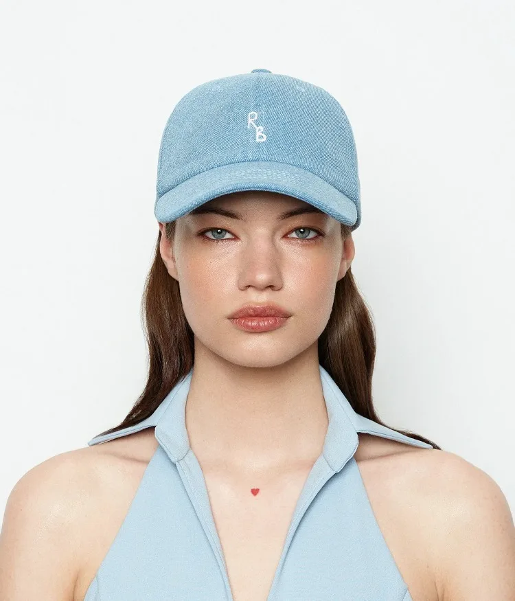 Top quality Embroidered Letter Washed Denim Baseball Cap With Adjustable Velcro Closure Unisex Casual Hat for Four Seasons